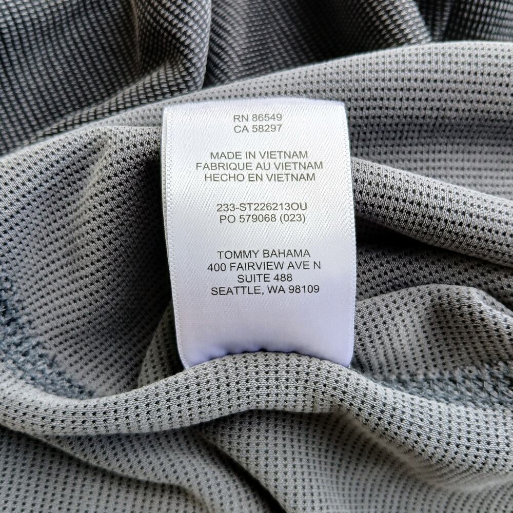 Tommy Bahama Paradiso Cove Long-Sleeve Polo XXL Big &Tall tencel blend dark grey - Picture 10 of 15